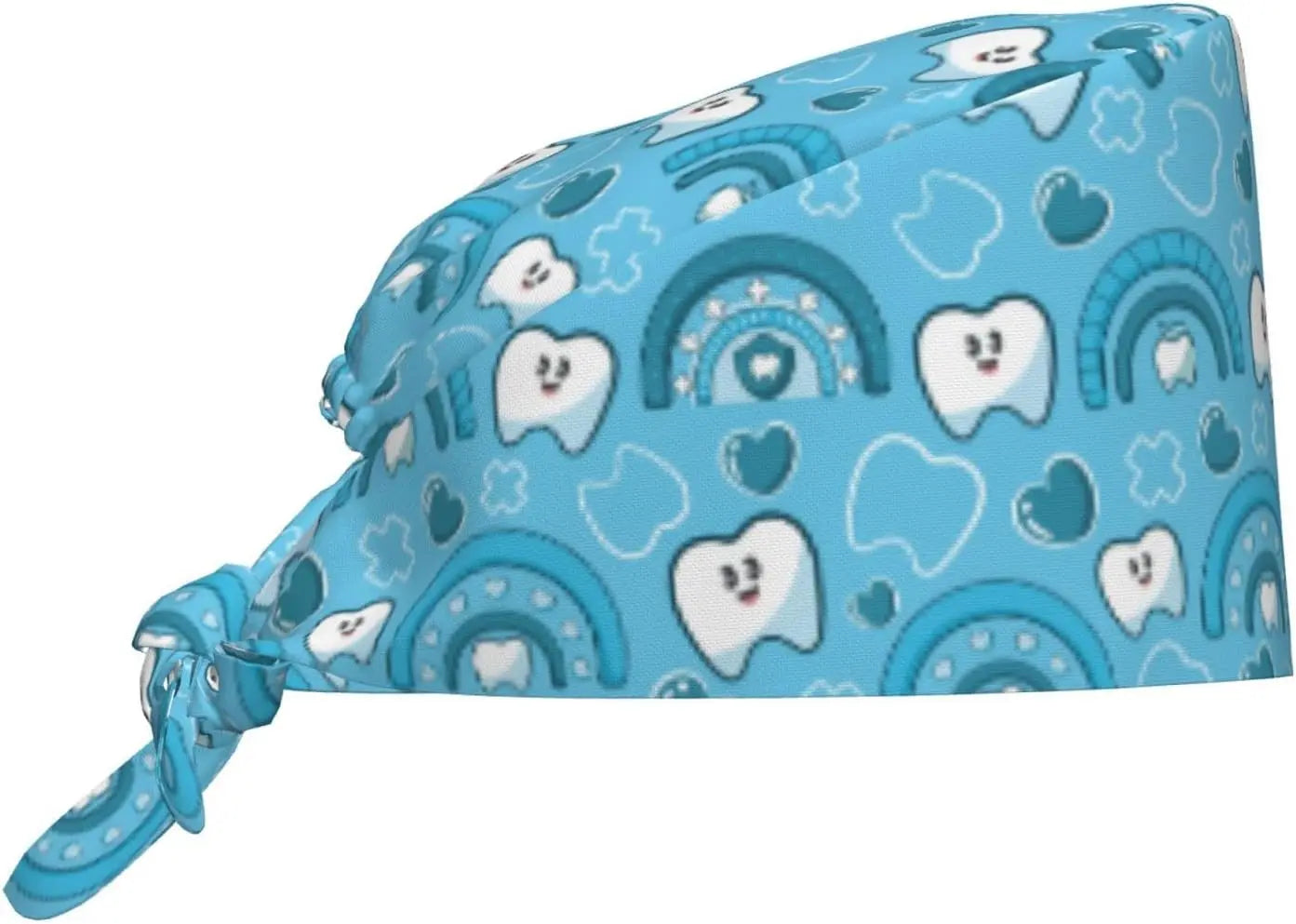 Japanese Wave Cherry Blossoms Working Cap Scrub Cap with Sweatband Adjustable Unisex Women Tie Back Hat Nurse  Caps