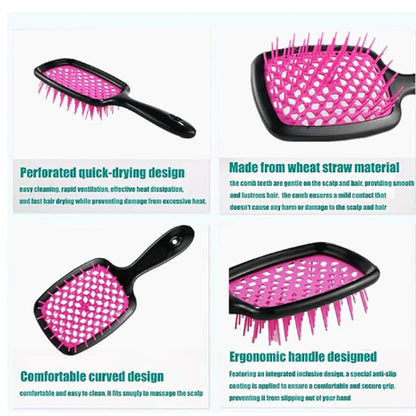 New Wide Teeth Air Cushion Combs Detangling Hair Brush Tangled Hair Comb Hollow Out Massage Combs Hairdressing Styling Tools