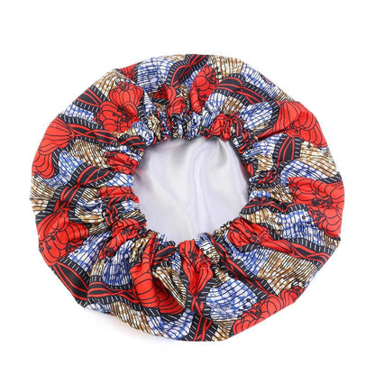 Extra Large Satin Lined Bonnet Women Big Size Beauty Print Satin Silk Bonnet Sleep Night Cap Head Cover Bonnet Hat Wholesale