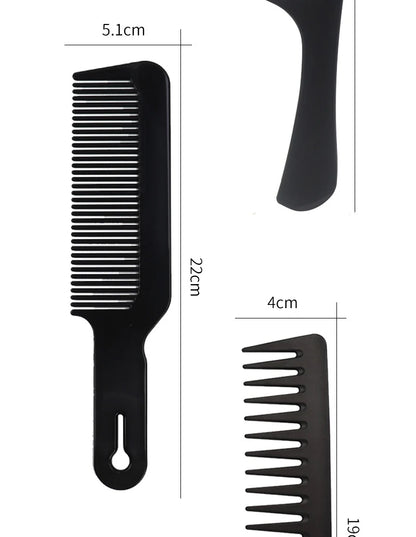 Black Professional Hair Brush Hard Carbon Cutting Comb Heat Resistant Salon Hair Brushes Barber Pin Tail Antistatic Combs Men