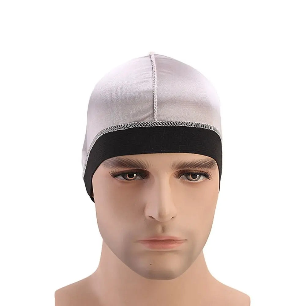 Men Pure Color Caps Durag Hats Bonnet Elastic Breathable Wave Caps Polyester Multicolor Durag Cap Men Outdoor Wave Caps