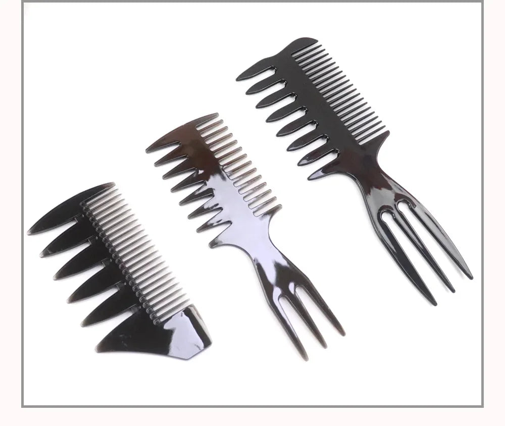 Plastic Wide Tooth Curl Comb Detangling Hair Brush Oil Texture Comb for Curly Wet Hair Cutting Combs Barber Salon Styling Tools