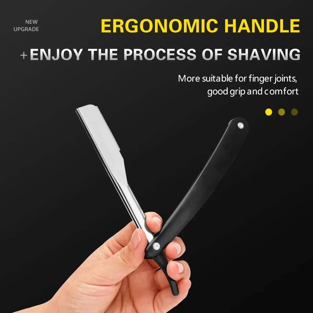 Manual Shaver for Men Barbershop Razor Stainless Steel Shank Is Easy To Use Safety Razor 1Pcs Shaving Razor with Blades