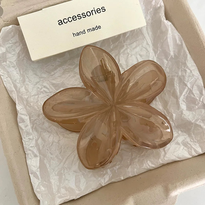 Leopard Print Flower Hair Claw Clips Women Girls Hawaiian Gradient Hairpins Hair accessories Shark Barrettes Sweet Shark Claws
