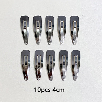 10/20/30pcs/set Women Silver Gold Black Waterdrop Shape Basic Alloy Hair Clips BB hairpins Barrettes Fashion Hair Accessories