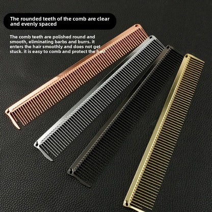 1PC Aluminium Hair Comb Barber Hairdressing Combs Hair Cutting Brush Parting Hair Brush Barber Accessories Salon Styling Tools