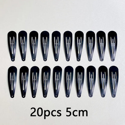 10/20/30pcs/set Women Silver Gold Black Waterdrop Shape Basic Alloy Hair Clips BB hairpins Barrettes Fashion Hair Accessories