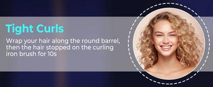 Replaceable Thermal Brush 1.5 Inch Ionic Heated Round Brush Creates Blowout Look Thermal Round Brush Curling Iron