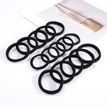 200PCS/Set Women Girls Basic Hair Bands Simple Solid Colors Elastic Headband Hair Ropes Ties Hair Accessories Ponytail Holder