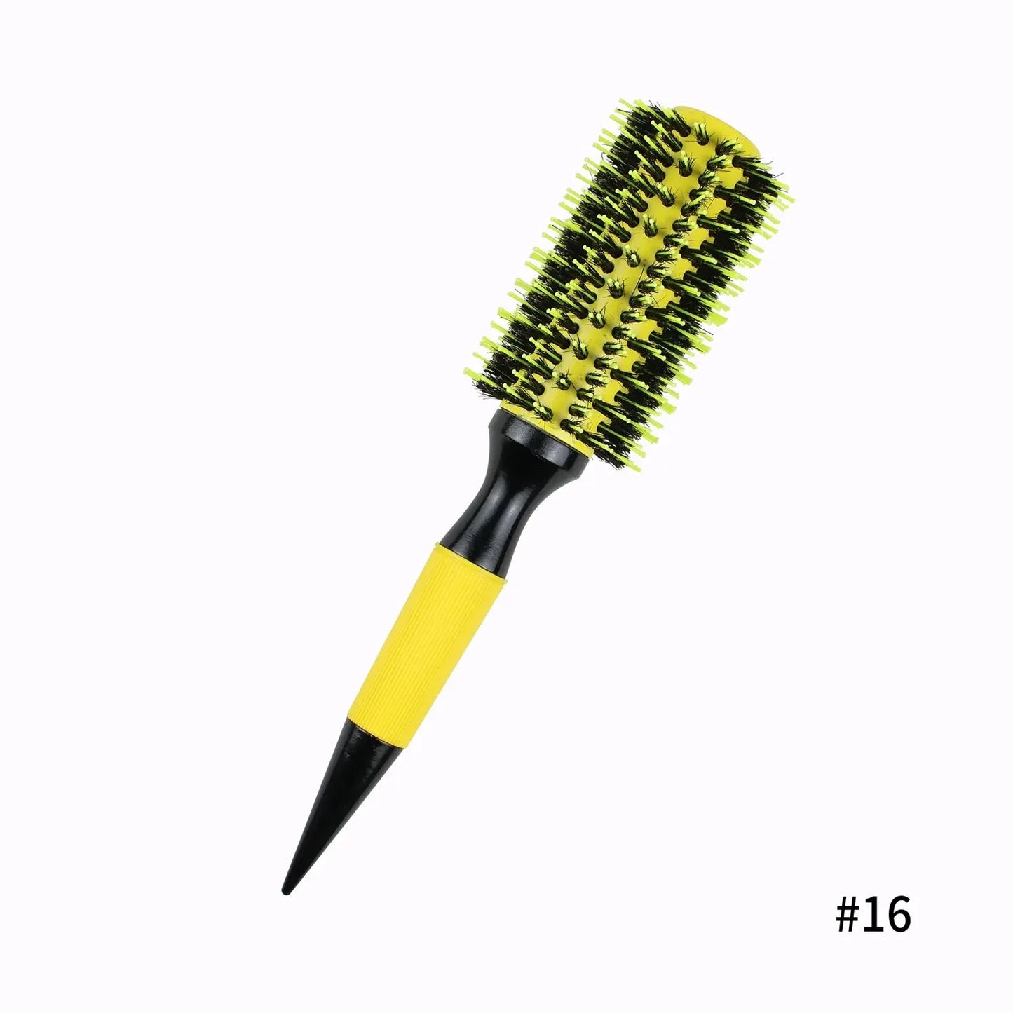 In Stock Yellow Aluminum Tube Bristle Nylon Needle Hair Curling Comb Cross-Border Foreign Trade New Pointed Tail Roller Comb Bra
