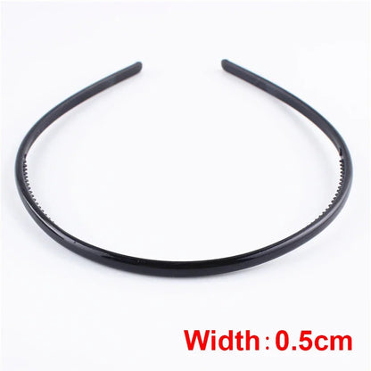 Unisex Black Elastic Non Slip Simple Metal Headbands For Men Women Wavy Hairband Spring Hair Hoop Fashion Hair Accessories