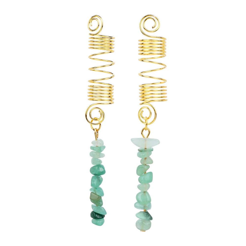 3pcs/set Crystal Hair Jewelry For Women Hexagonal Column Butterfly Charm Dreadlock Headwear Dangle Dreadlock Hair Accessories