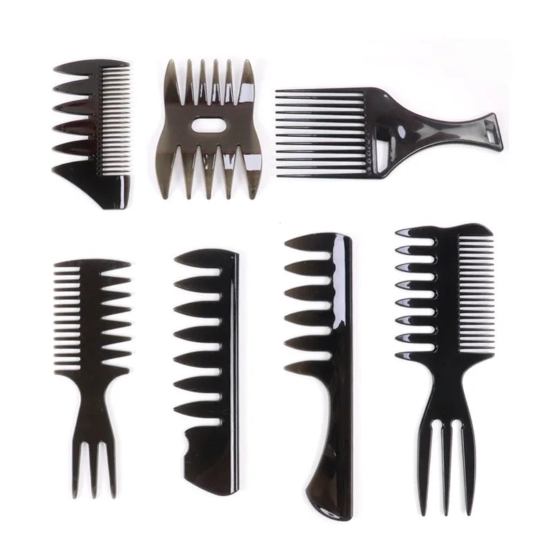 Plastic Wide Tooth Curl Comb Detangling Hair Brush Oil Texture Comb for Curly Wet Hair Cutting Combs Barber Salon Styling Tools