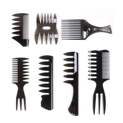 Plastic Wide Tooth Curl Comb Detangling Hair Brush Oil Texture Comb for Curly Wet Hair Cutting Combs Barber Salon Styling Tools