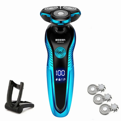 ZOZEN Electric Shaver Washable Rechargeable Electric Razor Shaving Machine for Men Body Hair Beard Trimmer Wet-Dry Use Washable