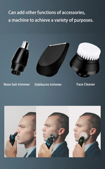 ZOZEN Electric Shaver Washable Rechargeable Electric Razor Shaving Machine for Men Body Hair Beard Trimmer Wet-Dry Use Washable