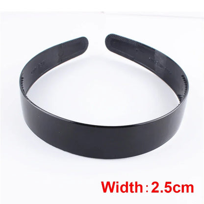 Unisex Black Elastic Non Slip Simple Metal Headbands For Men Women Wavy Hairband Spring Hair Hoop Fashion Hair Accessories