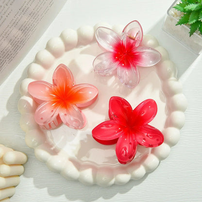 18Pcs Egg Flower Hair Clips Gradient Candy Color Flowers Suitable for Daily Use Backcombed Ponytail Shark Clip Hair Accessories