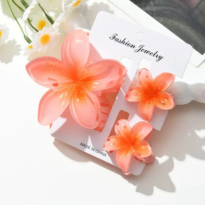 18Pcs Egg Flower Hair Clips Gradient Candy Color Flowers Suitable for Daily Use Backcombed Ponytail Shark Clip Hair Accessories