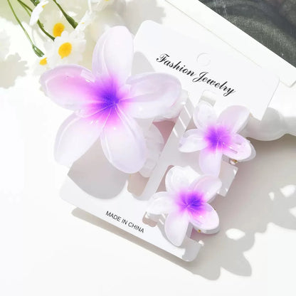 18Pcs Egg Flower Hair Clips Gradient Candy Color Flowers Suitable for Daily Use Backcombed Ponytail Shark Clip Hair Accessories