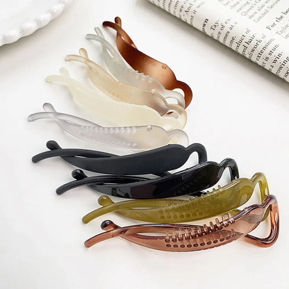 Korean Geometric Hair Clips Fashion Sweet Banana Hair Clip Ponytail Clip simple for Women Girls Hair Accessories Headband New