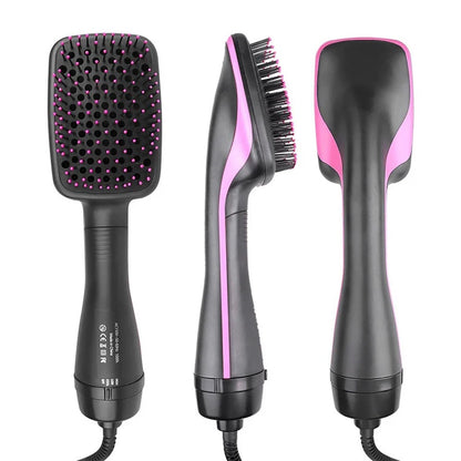 Hot Sale One Step  Hair Comb Negative Ion Hair Dryer Brush Curling Straight Wet And Dry Straight Curler Hot Air Comb