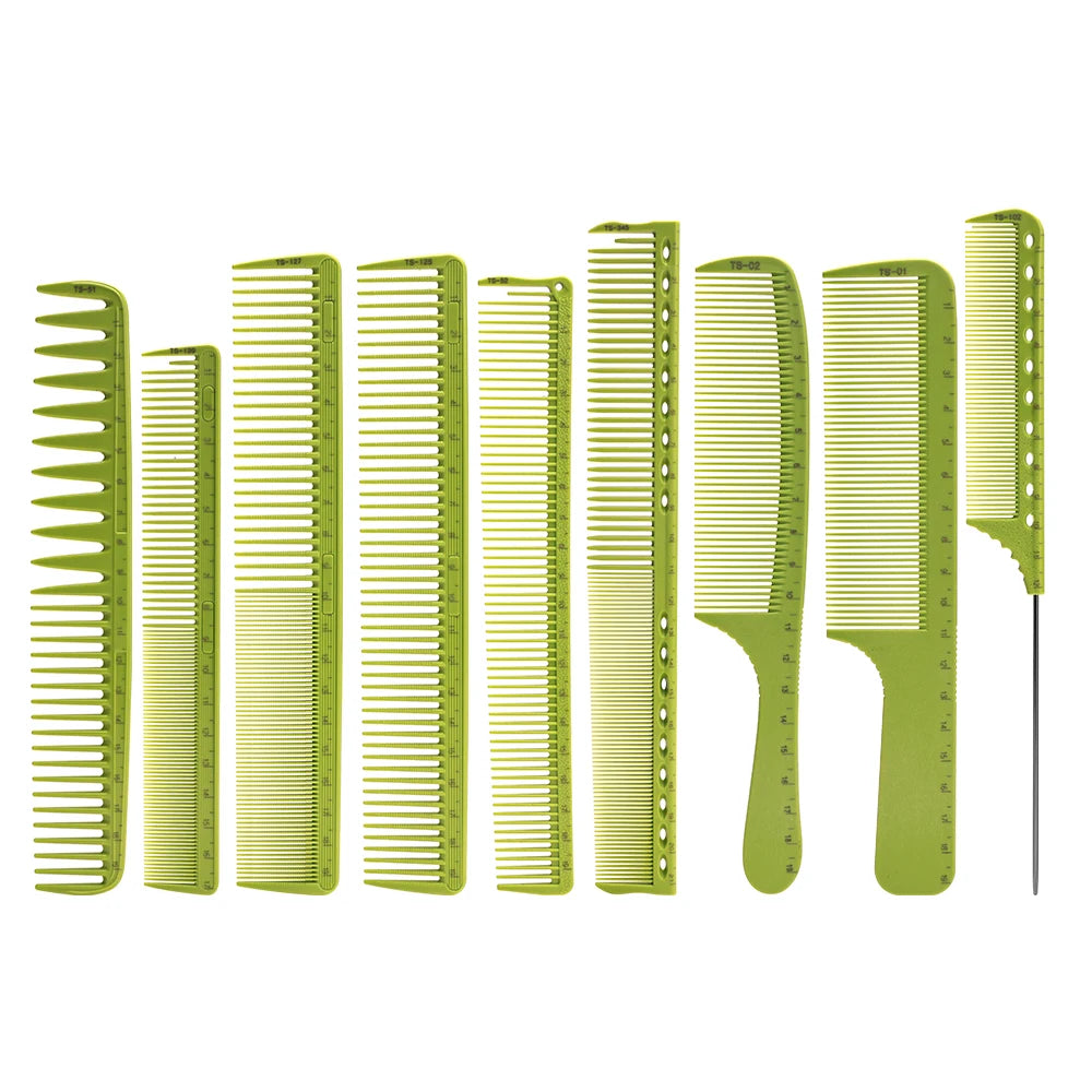 1/9PCS Hairdressing Clipper Comb Anti Static Flat Top Comb for Hair Cutting Professional Salon Beauty Tools Practical Comb