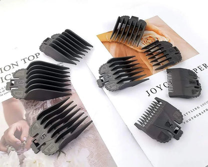 8Pcs/Set Professional Hair Cutting Guide Comb Clipper Limit Comb Trimmer Cutting Styling Tools Attachment Compatible 1.5mm-25mm