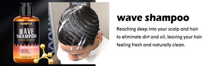 Wave Pomade 360 Wash Shampoo Kit for Men Black Strong Hold Deep Sport Waves Training Hair Cream Wavy Layered Control Silky Shine