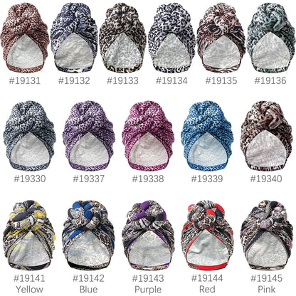 New African Turban for Women Large Flower Stretch Turban Headwrap Beanie Hat Ladies Turbante Mujer Bandanas Chemo Cap Head Cover