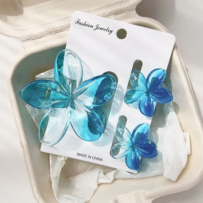 18Pcs Egg Flower Hair Clips Gradient Candy Color Flowers Suitable for Daily Use Backcombed Ponytail Shark Clip Hair Accessories