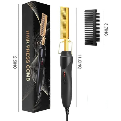 Electric Hot Heating Comb Hair Straightener Curler Flat Irons Wet Dry Hair Iron Straightening Brush Hair Styling Tools