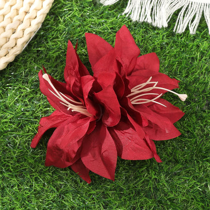 AWAYTR Artificial Pink Flowers Hairpin Party Flower Girls Barrette Bohemian Side Bangs Clip Small Hair Clips Hair Accessories