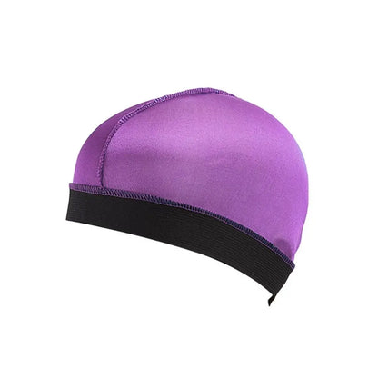 Men Pure Color Caps Durag Hats Bonnet Elastic Breathable Wave Caps Polyester Multicolor Durag Cap Men Outdoor Wave Caps