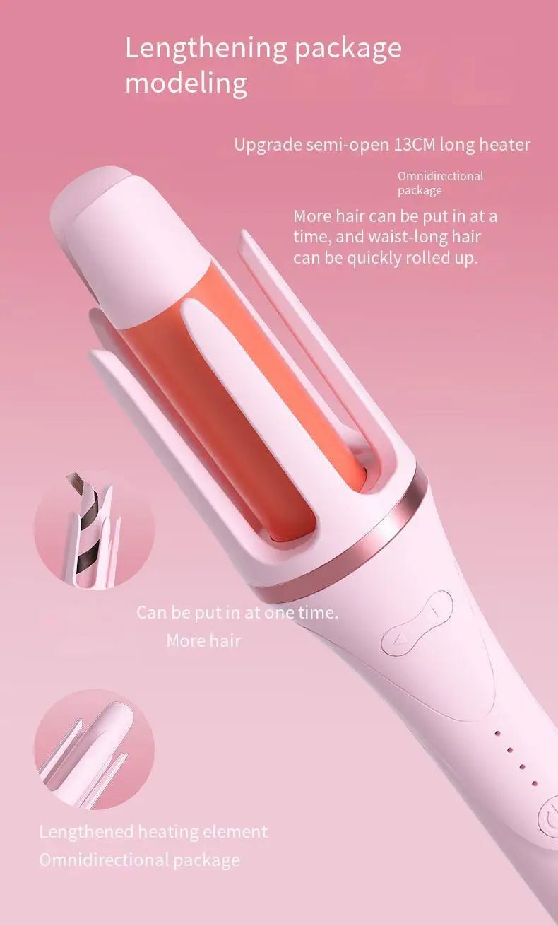 Fully Automatic Curling Iron Anti-Tangle Hair Curler with Negative Ions Latest Curling Wand Hair Curler for long-lasting styling