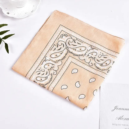 Bohemian Print Bandana Paisley Pattern Headbands Hiphop  kerchief Outdoor Unisex Headband Wrist Wraps Face Mask Handkerchief