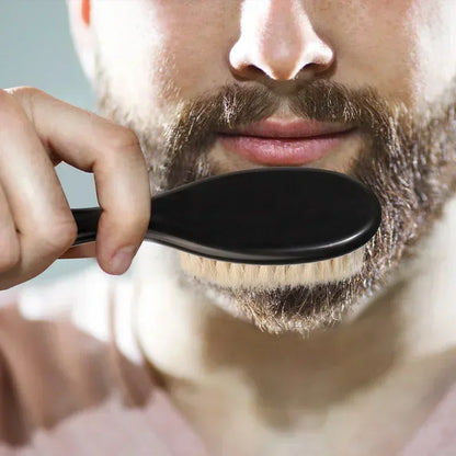 Men's Professional Barber Shaving Beard Brush Removal Neck Dusting Horse Hairbrush Face Mustache Salon Cleaning Styling Tools
