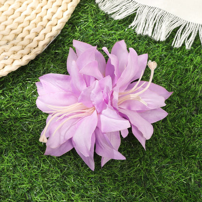 AWAYTR Artificial Pink Flowers Hairpin Party Flower Girls Barrette Bohemian Side Bangs Clip Small Hair Clips Hair Accessories