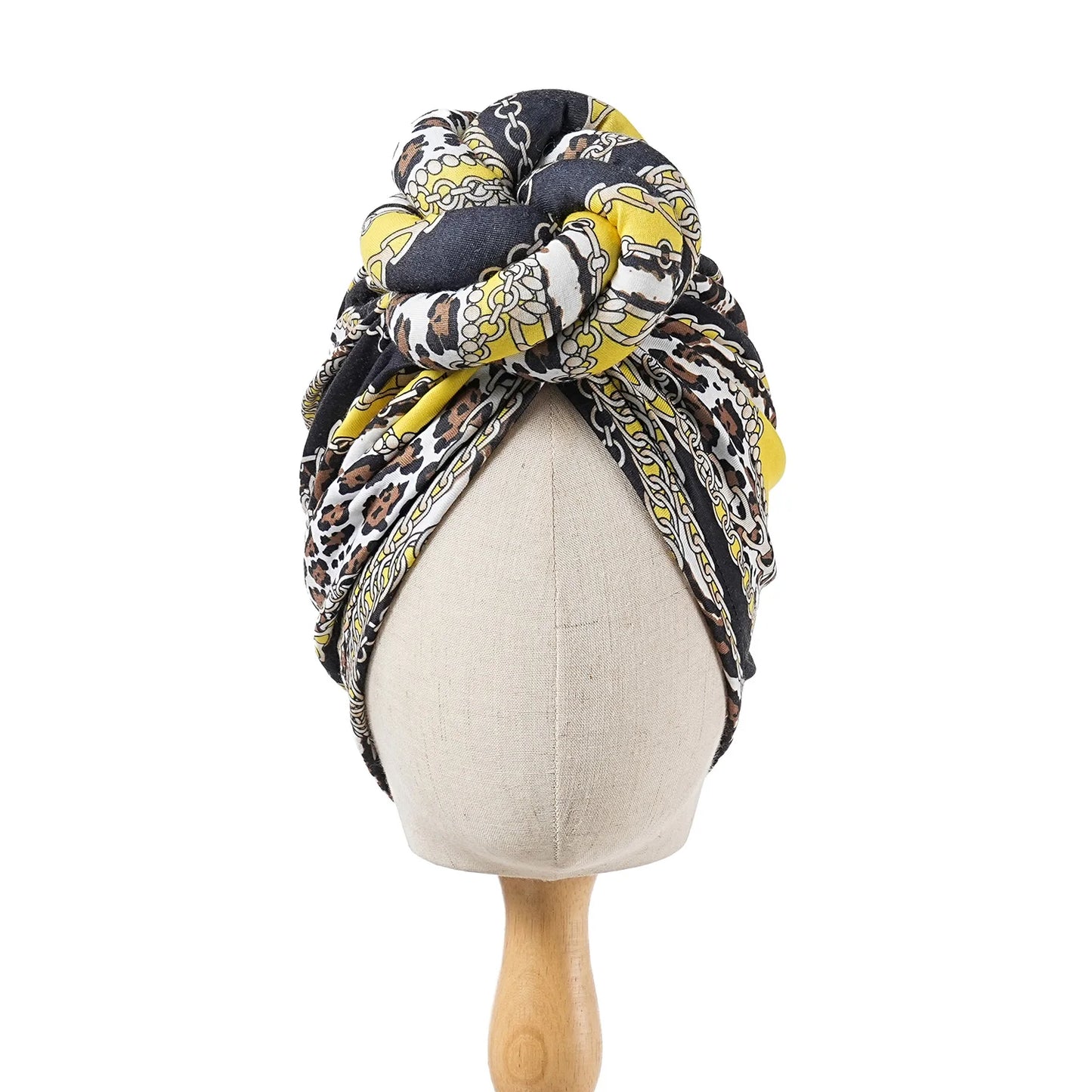 New African Turban for Women Large Flower Stretch Turban Headwrap Beanie Hat Ladies Turbante Mujer Bandanas Chemo Cap Head Cover