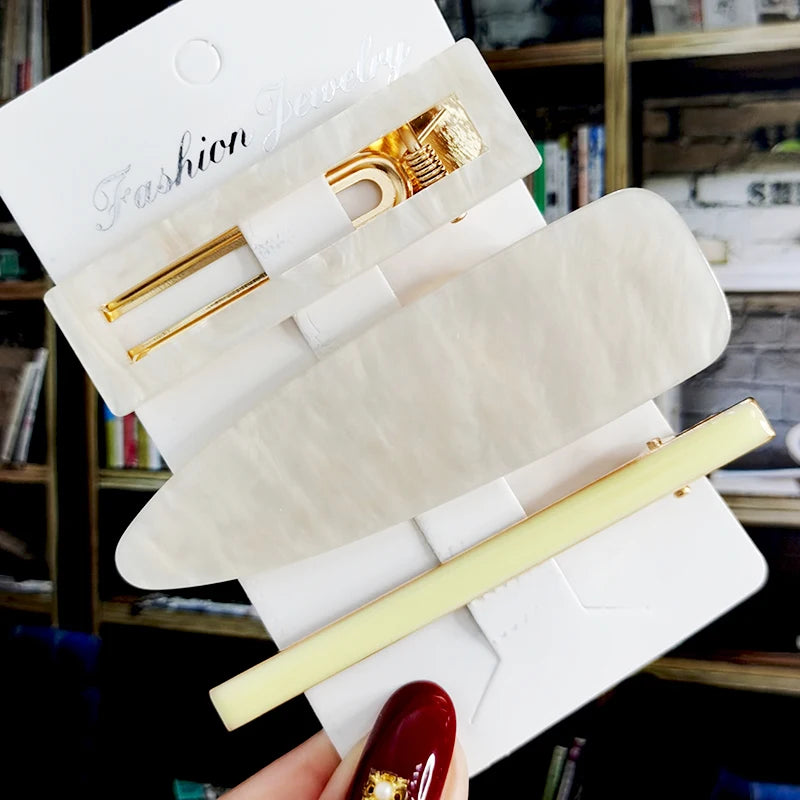 2/3pcs Hair Clip Set Acetate Hairpin Women Hair Accessories Jewelry Korean Femme Barrettes Hairgrip For Woman Girls Headwear