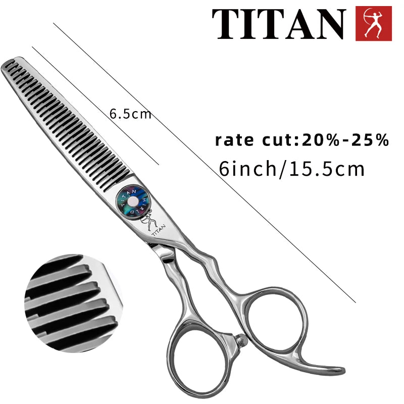 TITAN professional barber scissors hairdressing cutting thinning shear salon hair tool high-end cut scissors 6inch