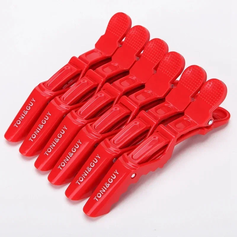 6pcs/lot Plastic Hairpin Hair Clips Hairdressing Clamps Claw Section Alligator Clips Barber For Salon Styling Hair Accessories