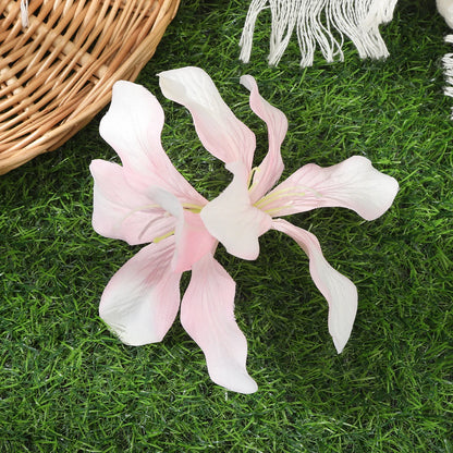 AWAYTR Artificial Pink Flowers Hairpin Party Flower Girls Barrette Bohemian Side Bangs Clip Small Hair Clips Hair Accessories