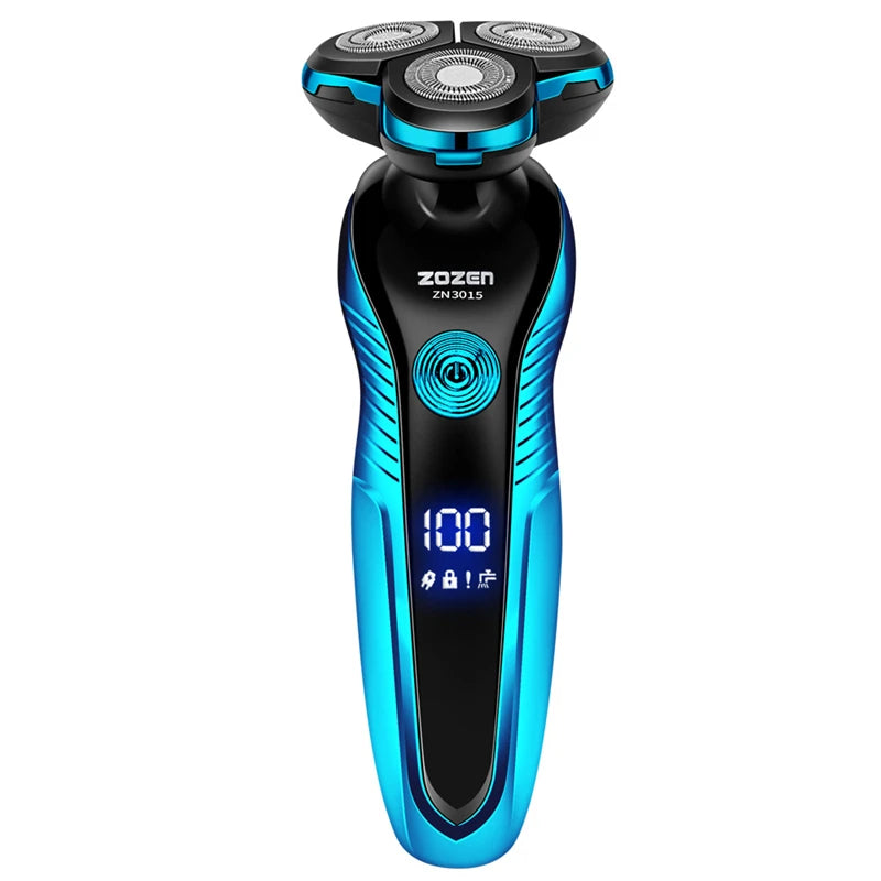 ZOZEN Electric Shaver Washable Rechargeable Electric Razor Shaving Machine for Men Body Hair Beard Trimmer Wet-Dry Use Washable