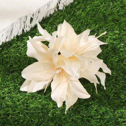 AWAYTR Artificial Pink Flowers Hairpin Party Flower Girls Barrette Bohemian Side Bangs Clip Small Hair Clips Hair Accessories