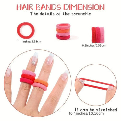 100/300/500 pcs Girls Colorful Elastic Hair Bands Ponytail Hold Hair Tie Rubber Bands Scrunchie Hair Accessories Bands for Girls