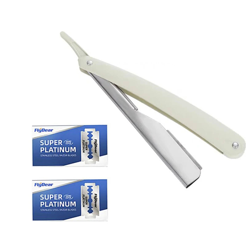 Manual Shaver for Men Barbershop Razor Stainless Steel Shank Is Easy To Use Safety Razor 1Pcs Shaving Razor with Blades