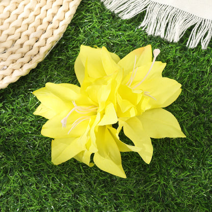 AWAYTR Artificial Pink Flowers Hairpin Party Flower Girls Barrette Bohemian Side Bangs Clip Small Hair Clips Hair Accessories