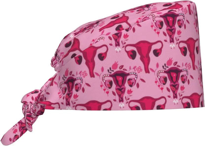 Japanese Wave Working Cap Scrub Cap with Sweatband Adjustable Unisex Women Tie Back Hat Nurse  Caps