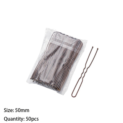 50pcs 50/60/70mm Hair Pin And Clips U Shape For Headpiece Women Girls Hairpins Accessories Bride Wedding Head Jewelry Decoration